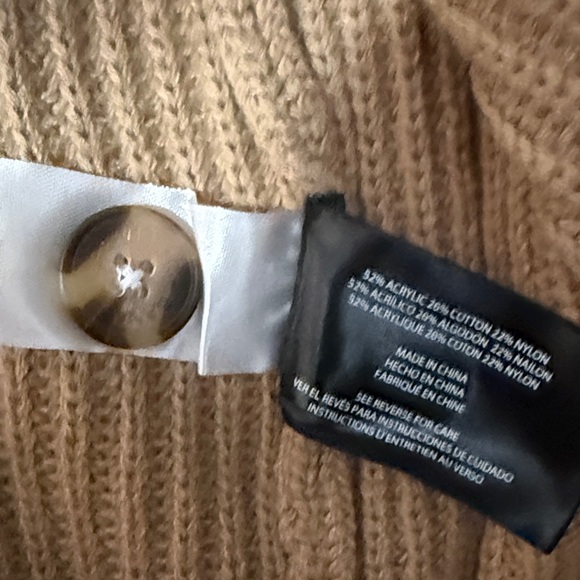 Banana Republic Women's Camel Ribbed Button-Front Cardigan - Picture 3 of 3
